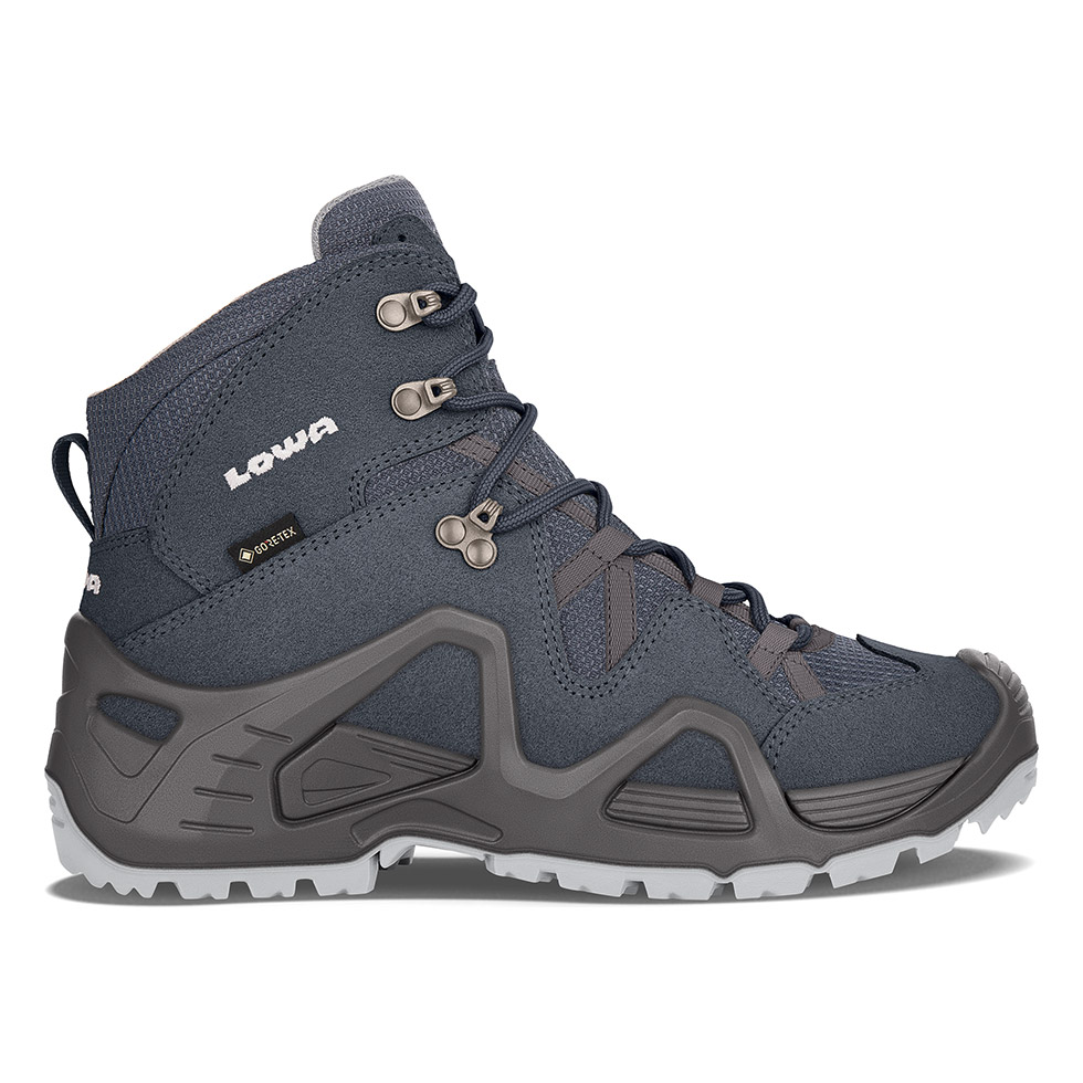 Scarpe Militari Donna Lowa Zephyr GTX Mid Grigie Blu PDGJLI-908